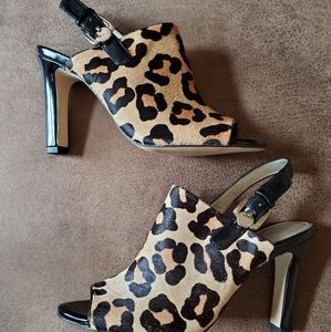 COPY - Anne Klein leapard fur heels.